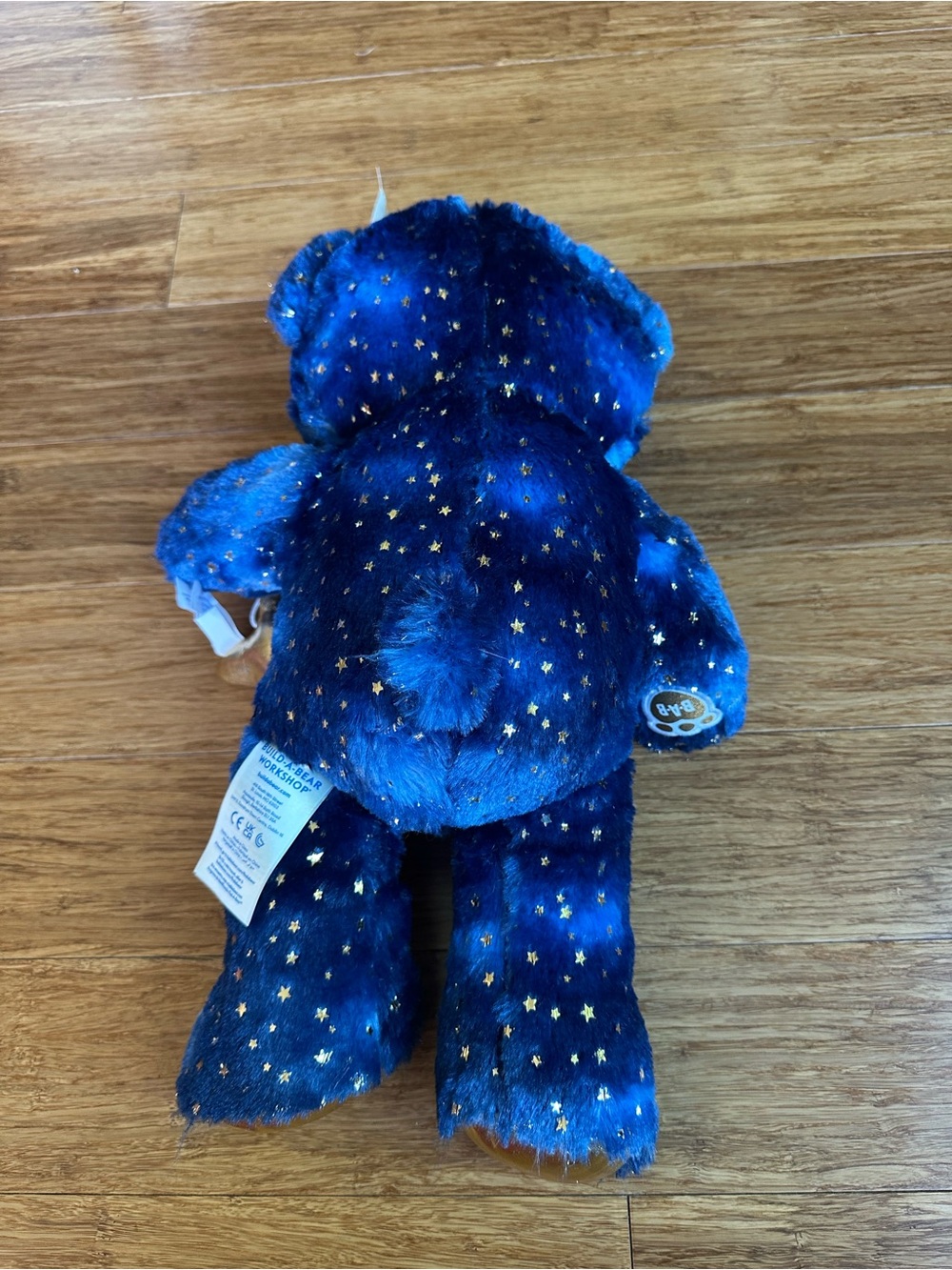 NWT BUILD-A-BEAR Star Wishes Blue Metallic Celestial Stars Teddy Bear - Picture 3 of 10